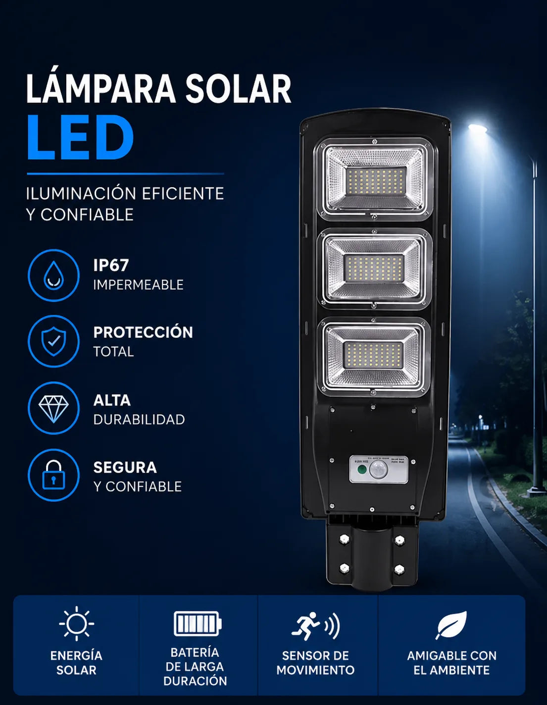 VOLTIX MAX — Potencia Industrial, Factura en Cero + Envio Gratis - Lámpara grande
