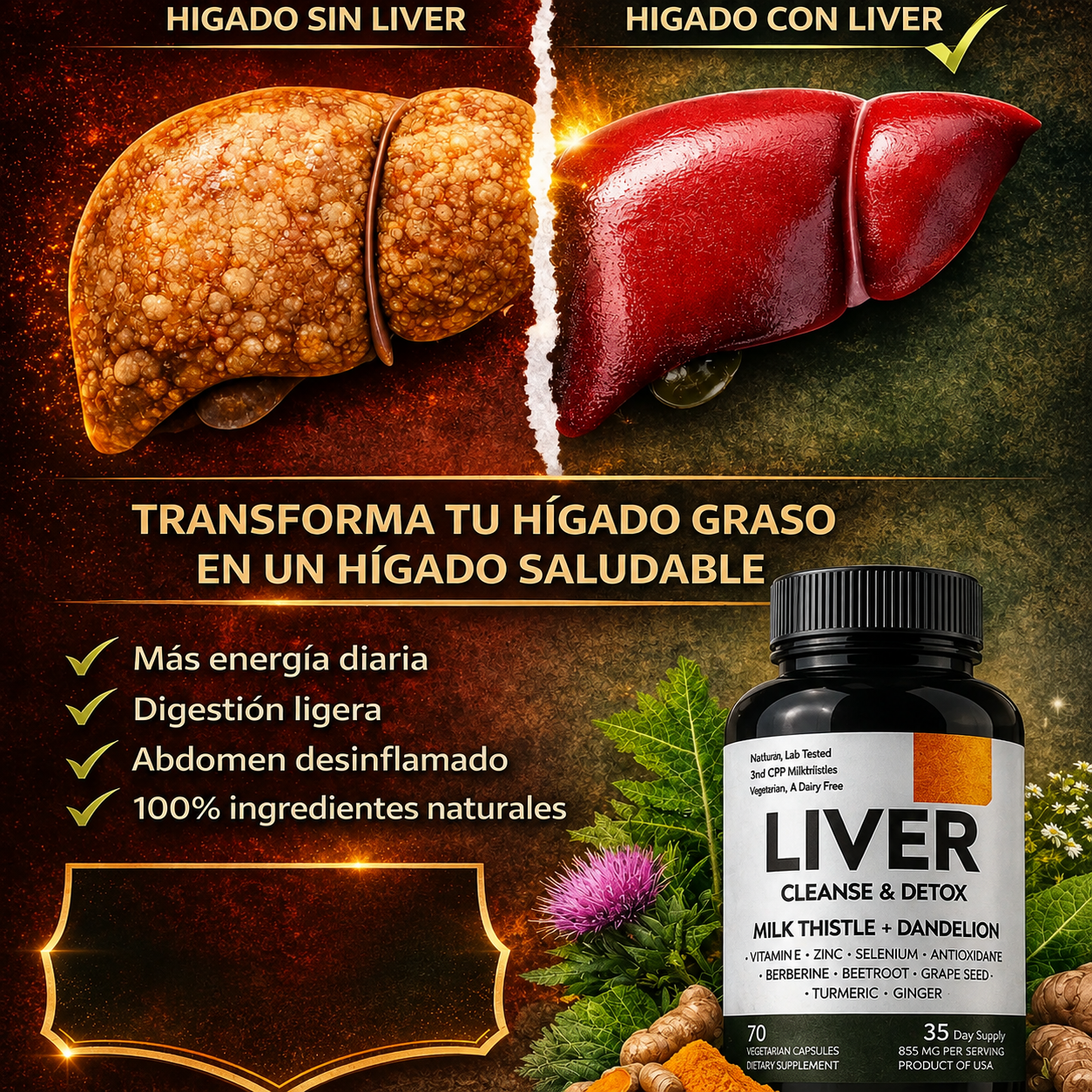 LIVER CLEANSE DETOX + Envio Gratis + Regalo