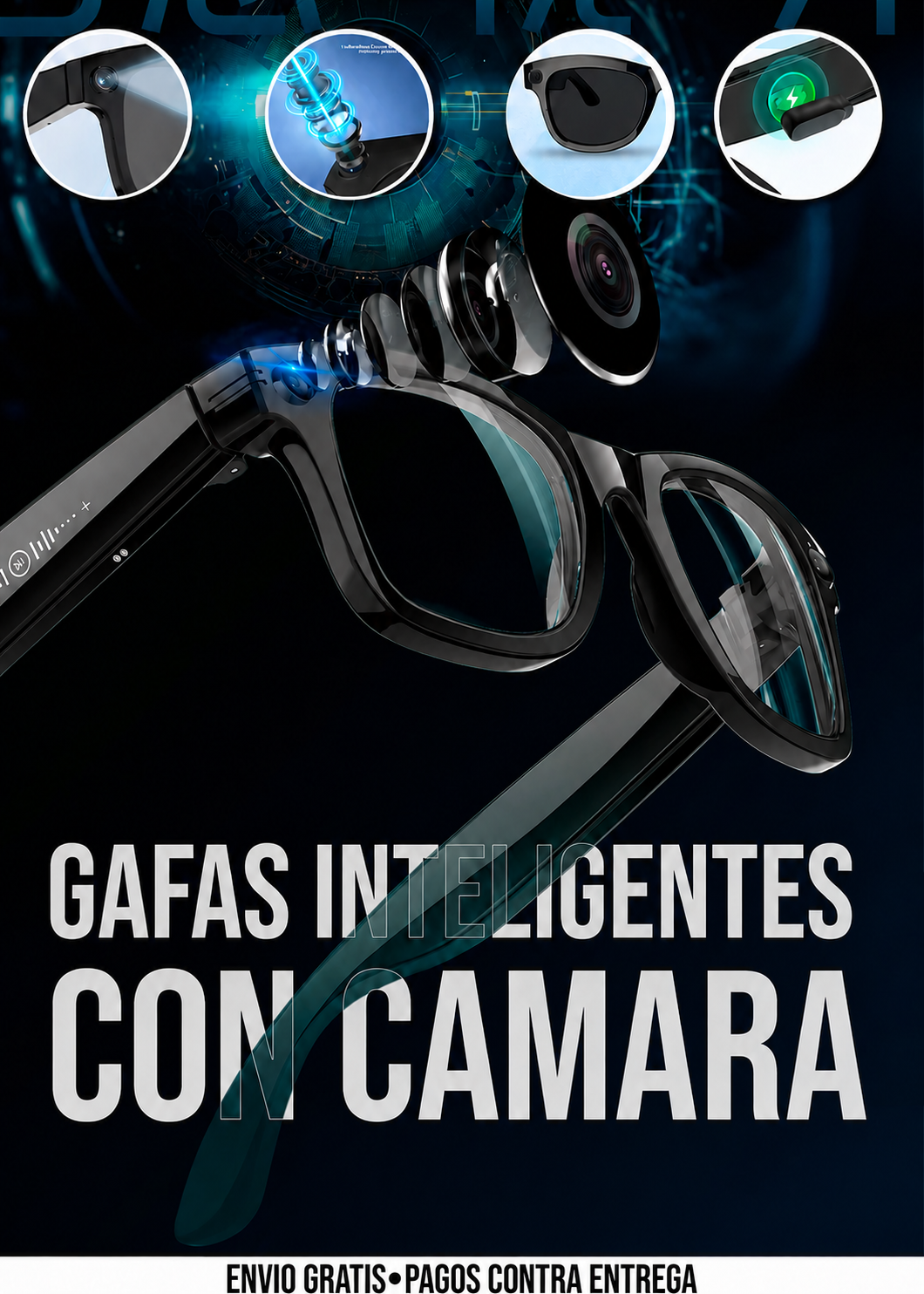 GAFAS INTELIGENTES CON CAMARA + envio gratis + regalo 50% OFF