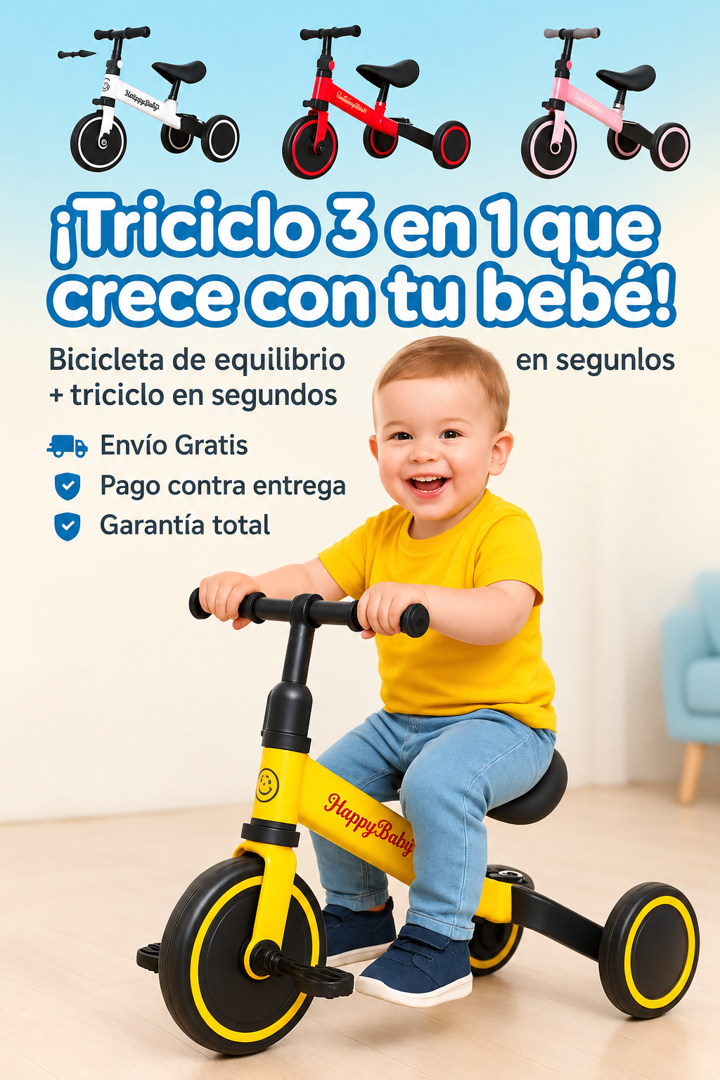 TRICICLO 3-1 PREMIUM + ENVIO GRATIS + REGALO