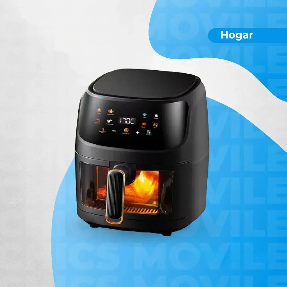Freidora De Aire Olla Air Fryer 12 Litros Táctil + Parrill + Envio Gratis