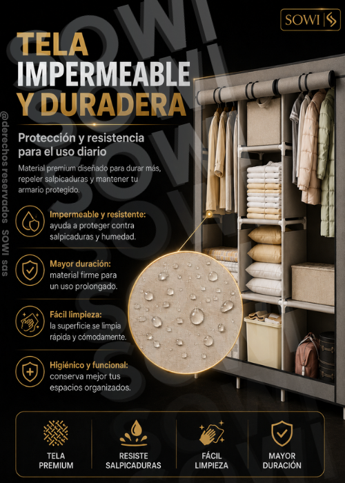 🏠COMBO ZAPATERO + CLOSET  DESARMABLE DE TELA + Envio Gratis🏠