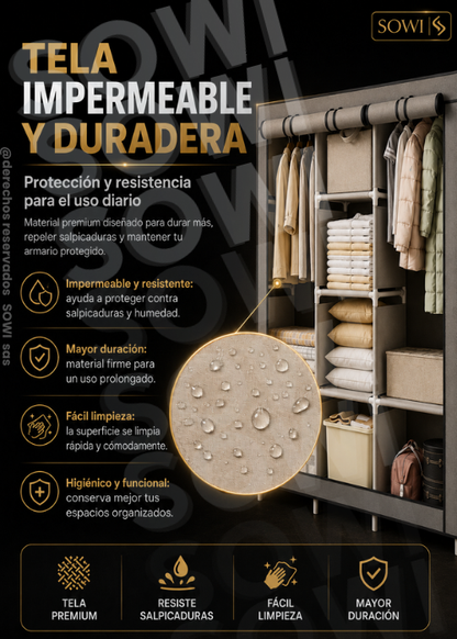 🏠COMBO ZAPATERO + CLOSET  DESARMABLE DE TELA + Envio Gratis🏠