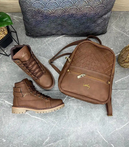Botas + Bolso Combo estilo Vélez.
