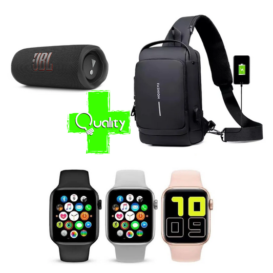 PARLANTE JBL + RIÑONERA ANTIRROBO + SMARTWATCH T500 + Envio Gratis + 50%OFF