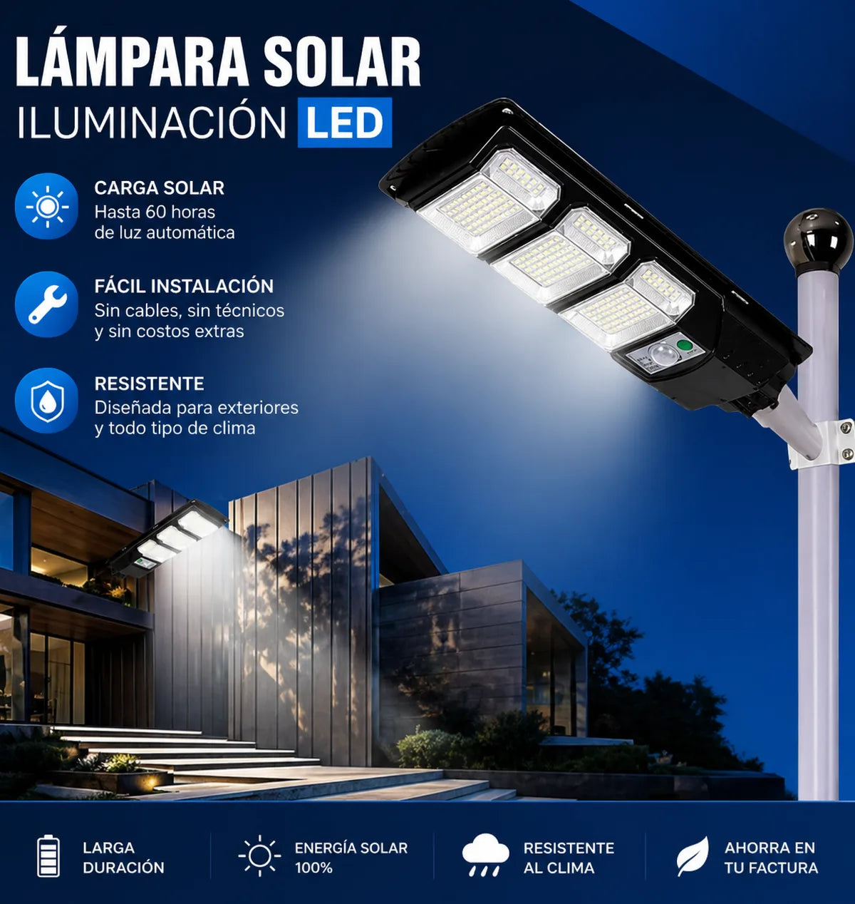 VOLTIX MAX — Potencia Industrial, Factura en Cero + Envio Gratis - Lámpara grande