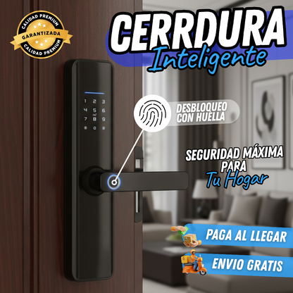 Cerradura Inteligente Con huella, pin, wifi, llave y tarjeta (TT)