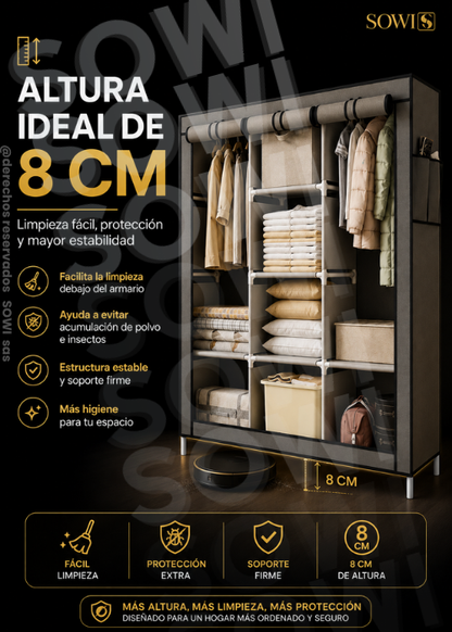 🏠COMBO ZAPATERO + CLOSET  DESARMABLE DE TELA + Envio Gratis🏠