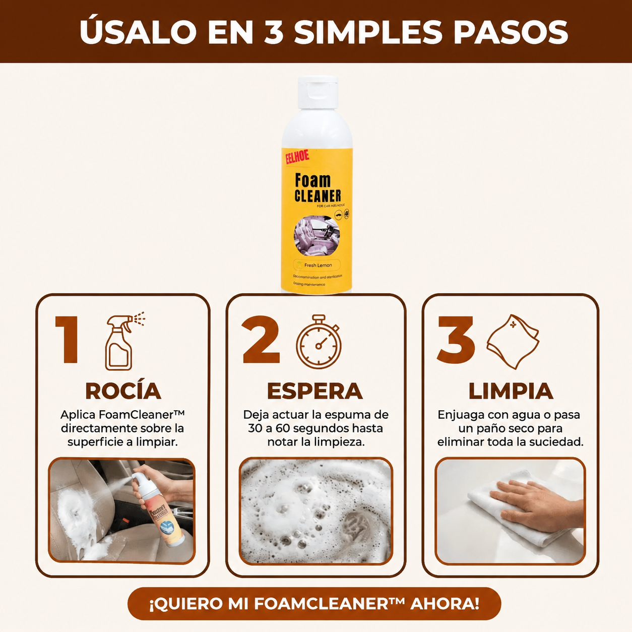🔥Compra 1 y llévate 2🔥 FoamCleaner™ | Elimina manchas imposibles al instante sin esfuerzo