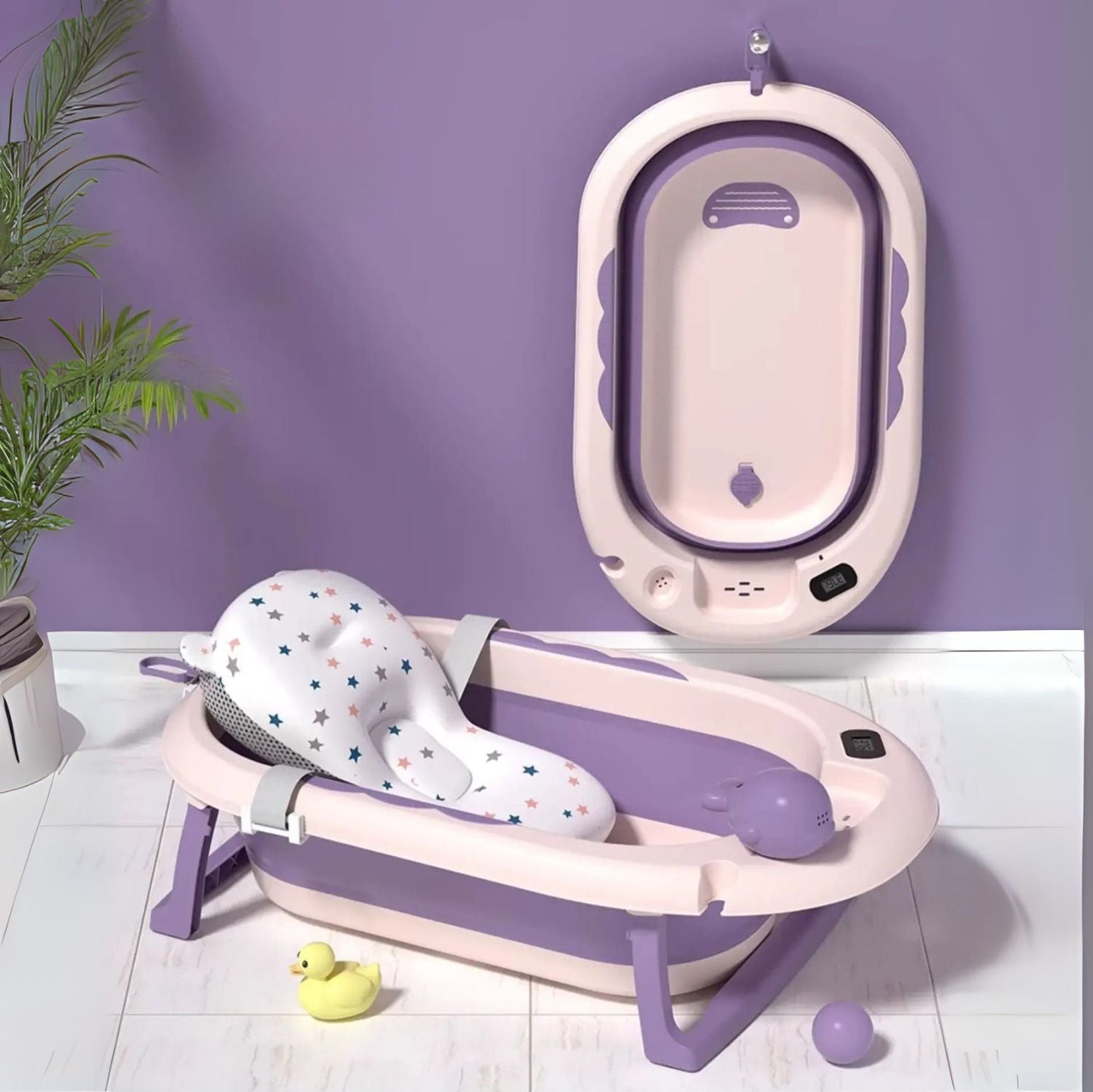 Set Bañera Plegable con Termómetro BabyWhale® + Envio Gratis + Regalo