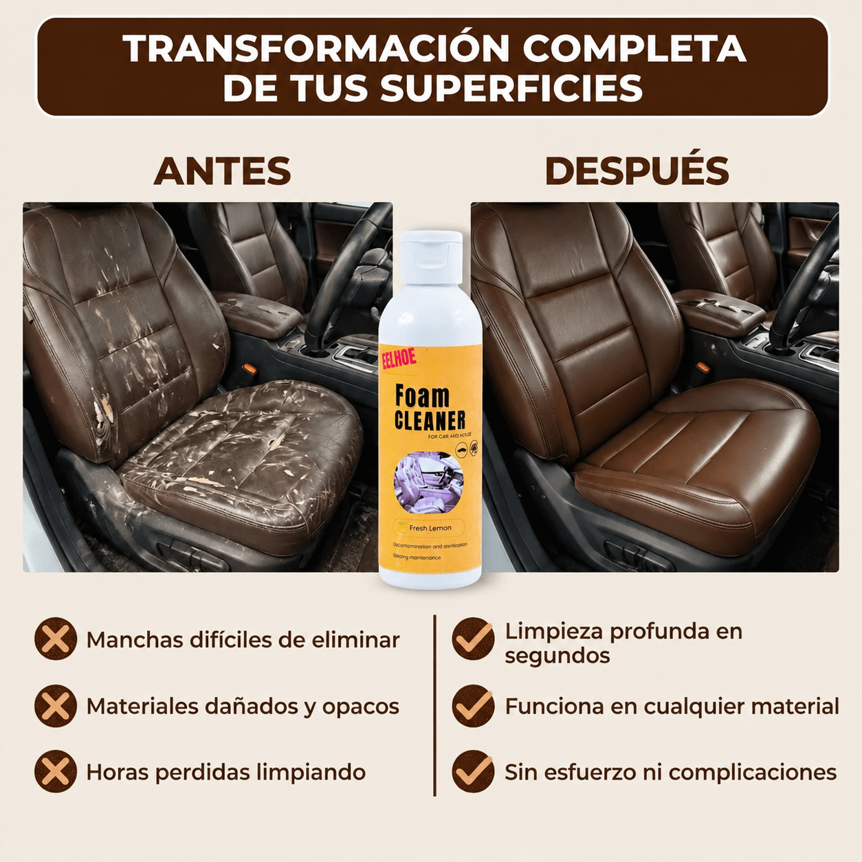 🔥Compra 1 y llévate 2🔥 FoamCleaner™ | Elimina manchas imposibles al instante sin esfuerzo
