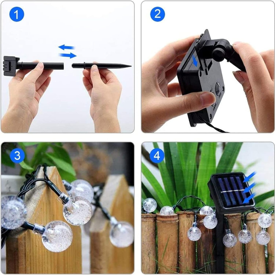Guirnaldas Solares con 50 Leds (9 metros) + Envio Gratuito + Regalo