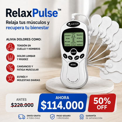 RelaxPulse™  Relaja tus músculos y recupera tu bienestar + Envio gratuito +Regalo