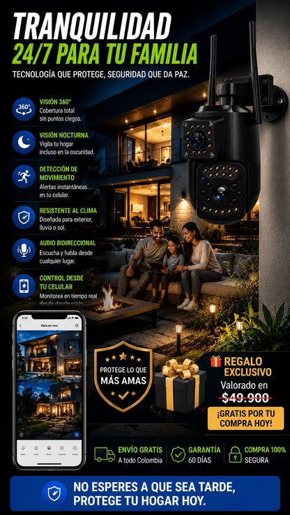 Militar Guard: Seguridad que no depende de nadie — Compatible con Panel Solar + Regalo🎁 black