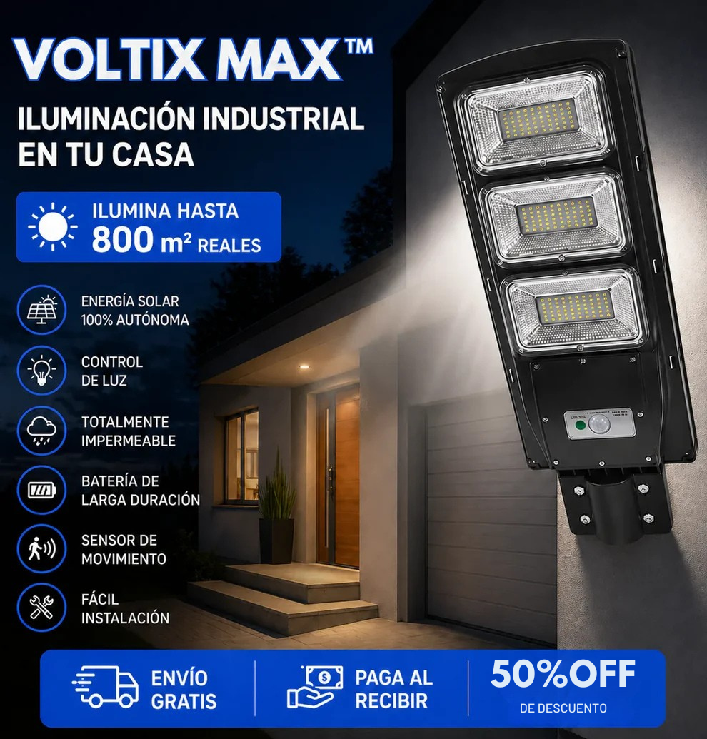 VOLTIX MAX — Potencia Industrial, Factura en Cero + Envio Gratis - Lámpara grande