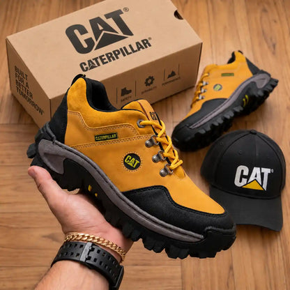 Combo Zapatos Corte Medio de Seguridad  Punta de Acero + Gorra y Caja