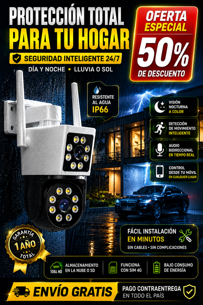 Cámara de Seguridad 360° + Regalo 🎁  + Envio Gratis — Protege tu Hogar Sin Gastar de Más