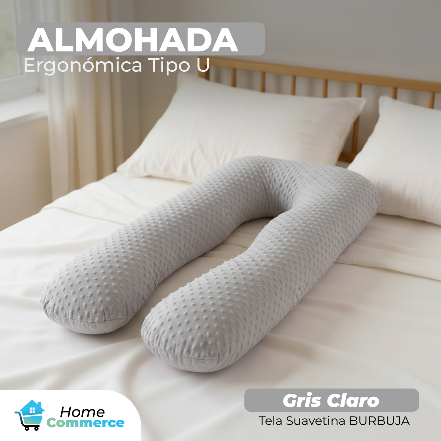 💤Almohada Ergonómica Especializada Para Embarazo Tipo U + ENVIO GRATIS + REGALO