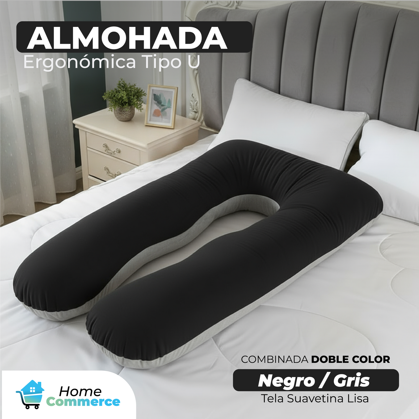 💤Almohada Ergonómica Especializada Para Embarazo Tipo U + ENVIO GRATIS + REGALO