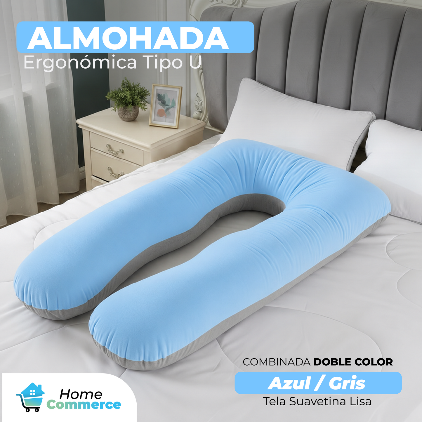 💤Almohada Ergonómica Especializada Para Embarazo Tipo U + ENVIO GRATIS + REGALO