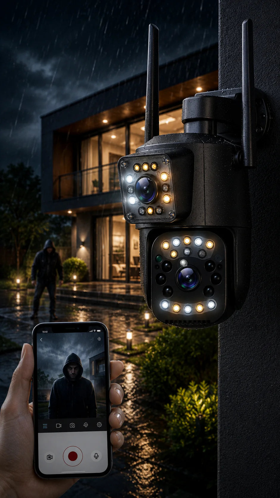 Militar Guard: Seguridad que no depende de nadie — Compatible con Panel Solar + Regalo🎁 black