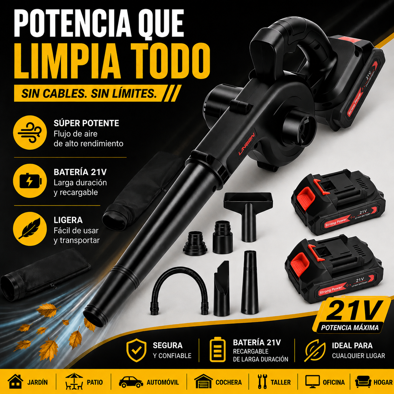 SOPLADOR DE AIRE INALAMBRICO + Envio Gratis + Regalo