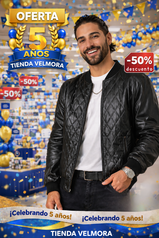 Chaqueta de cuero Premium con forro térmico + envio grátis + regalo