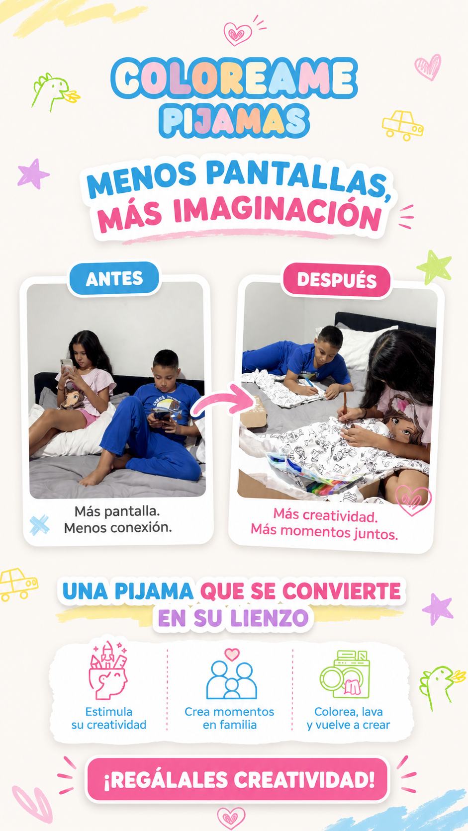 Kit Coloréame Pijamas + ENVIO GRATIS + REGALO