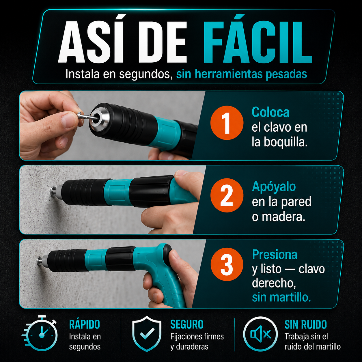 FixaPro – Remachadora Profesional, Fija en Segundos 50% DTO