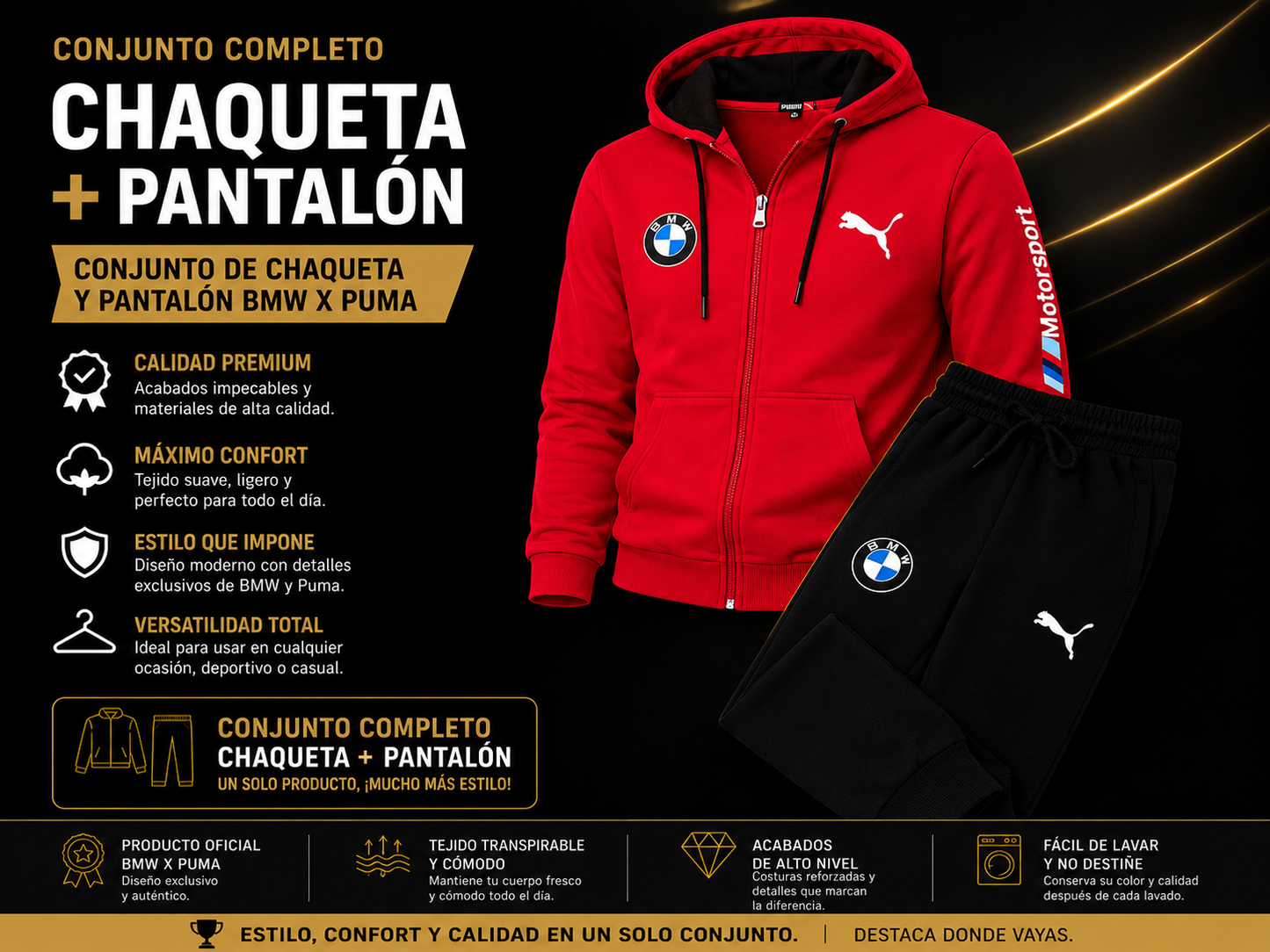 🔥Performance Élite - Chaqueta + Pantalón BMWs + Envio Gratis🔥