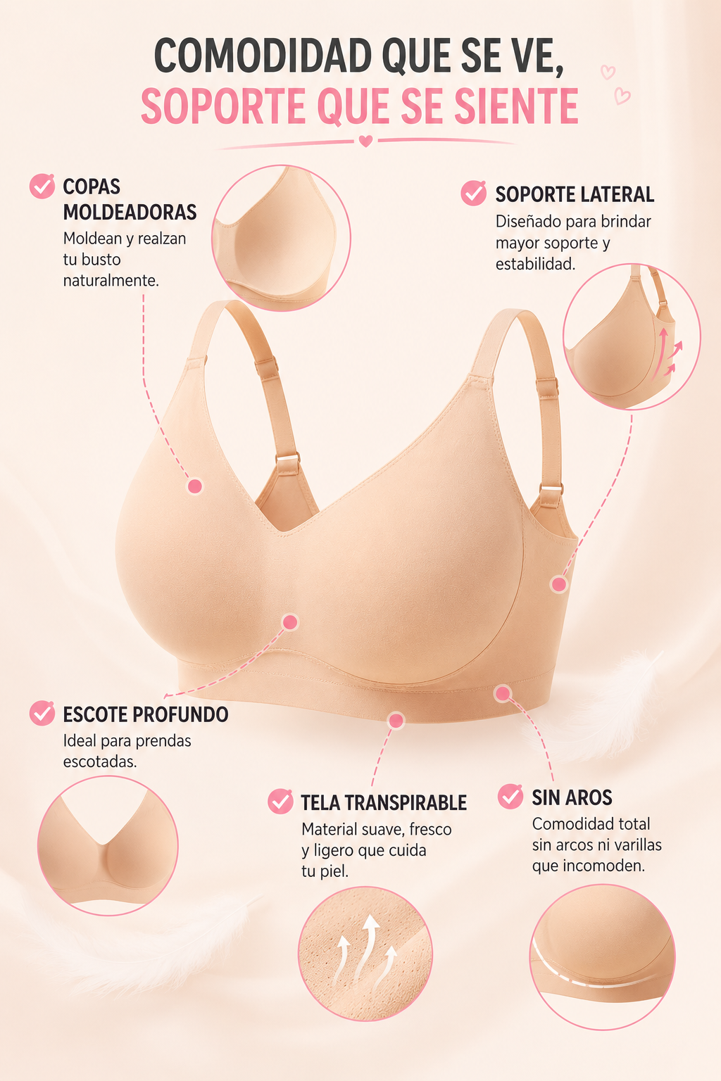 💥BRASIER LUNA ULTRALIFT™️X3 - 🎀LEVANTA Y MOLDEA SIN DOLOR😍