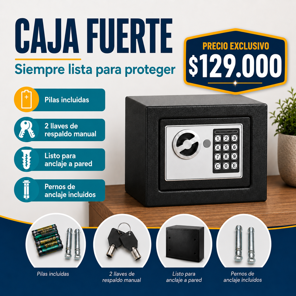 Caja Fuerte De Seguridad Digital TT
