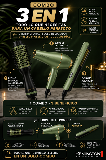 🔥Remington Beauty Pro 3X CABELLO PERFECTO + Envio Gratis + Regalo🔥