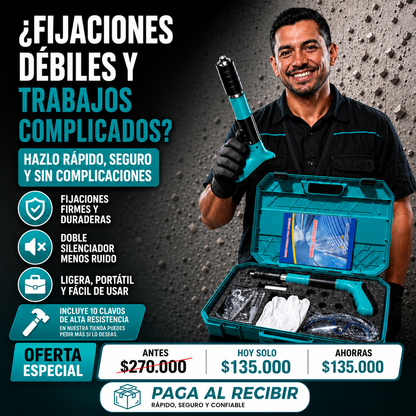 FixaPro – Remachadora Profesional, Fija en Segundos 50% DTO