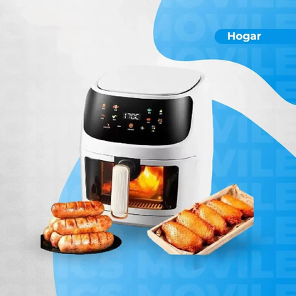 Freidora De Aire Olla Air Fryer 12 Litros Táctil + Parrill + Envio Gratis