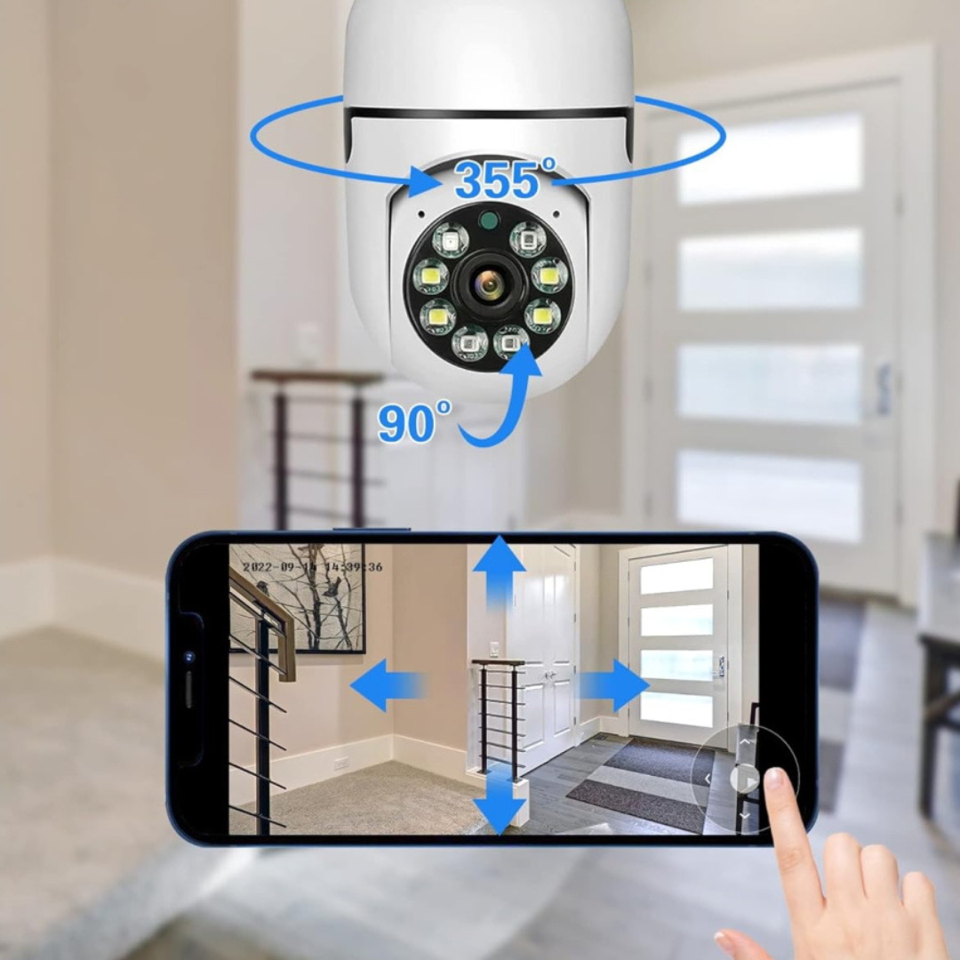 ¡Explora la Seguridad Total con la Cámara de Bombillo 360°!