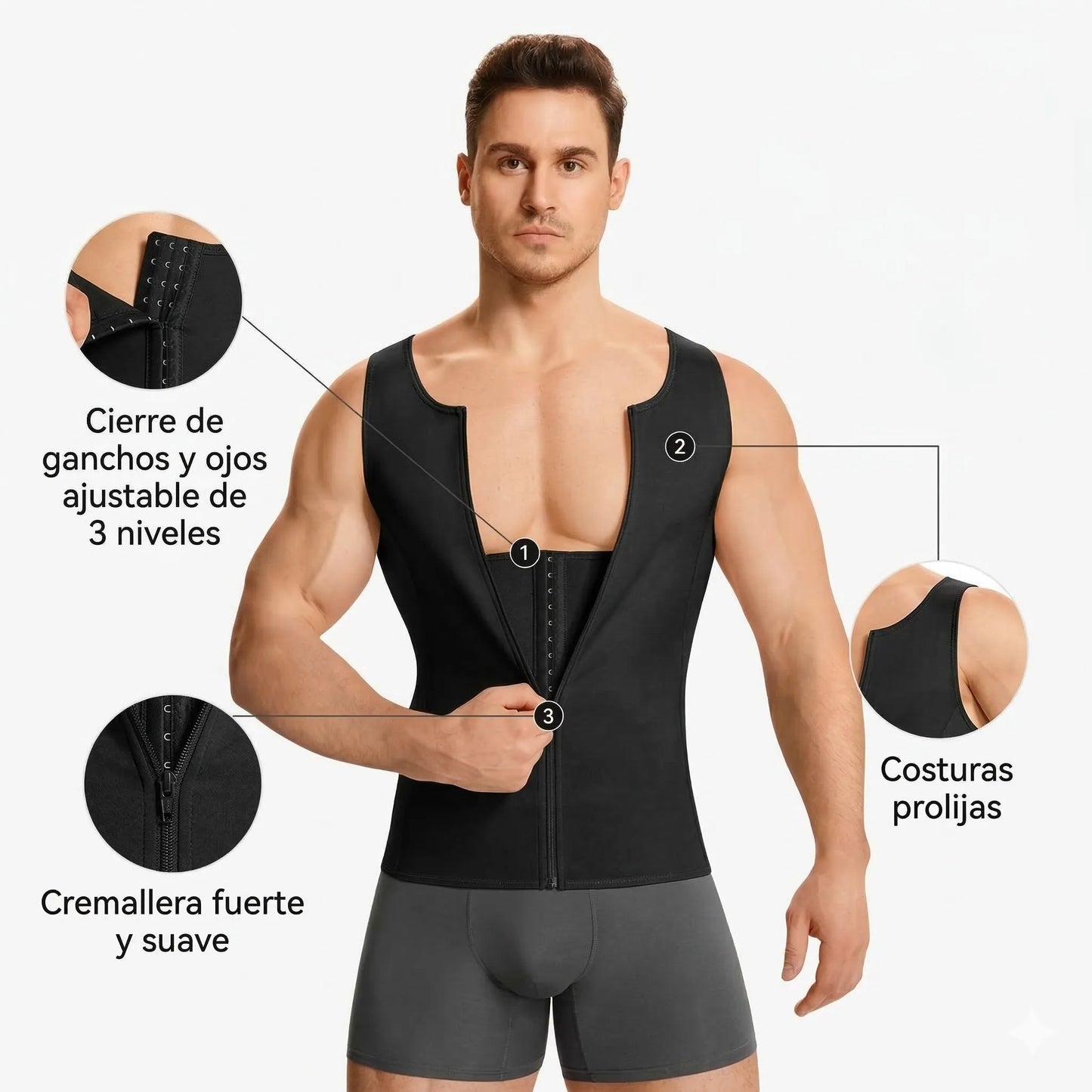 Chaleco de Compresión para Hombre + Envio Gratis + Regalo