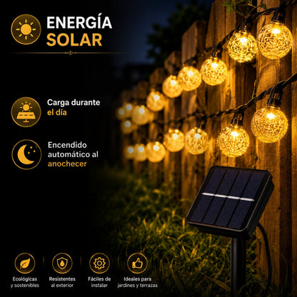 Guirnaldas Solares con 50 Leds (9 metros) + Envio Gratuito + Regalo
