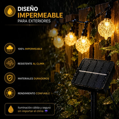 Guirnaldas Solares con 50 Leds (9 metros) + Envio Gratuito + Regalo