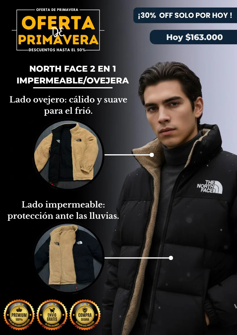 Chaqueta North Face 2 En 1 + Envio Gratis + Regalo
