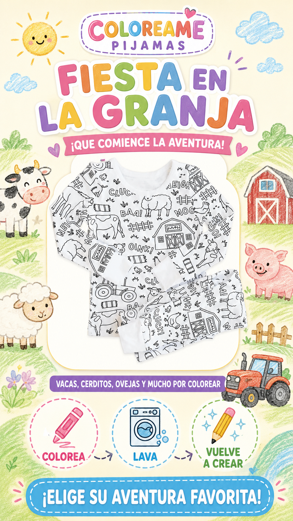 Kit Coloréame Pijamas + ENVIO GRATIS + REGALO