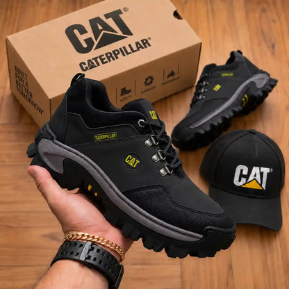 Combo Zapatos Corte Medio de Seguridad  Punta de Acero + Gorra y Caja