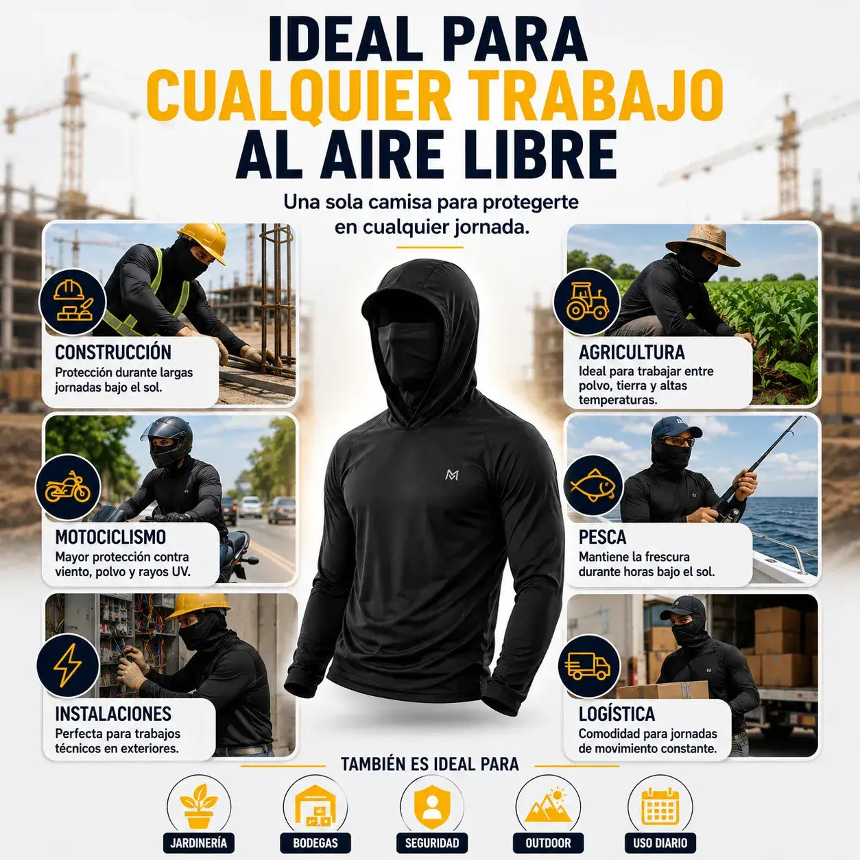 Buzo Blindaje UV · Capucha - Compra 2 y llévate 4 + Máscara ¡SOLO HOY!