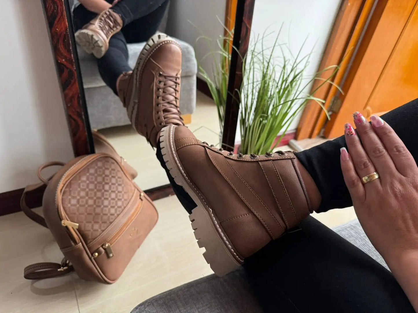 Botas + Bolso Combo estilo Vélez.