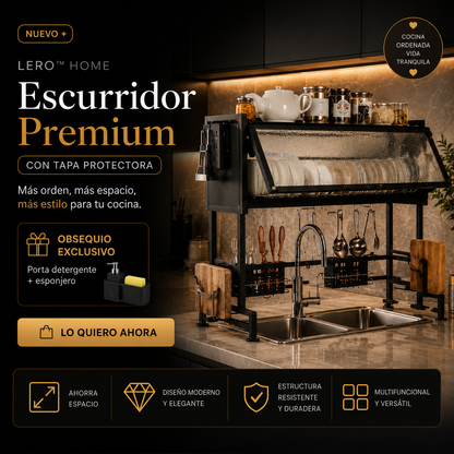 KitchenMax™ | Escurridor Premium Multifuncional + REGALO + ENVIO GRATIS