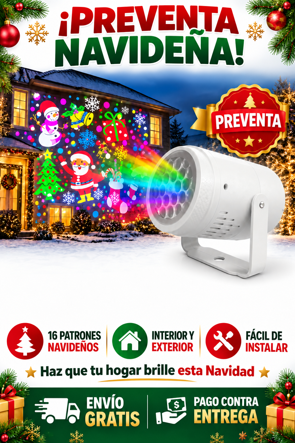 Proyector Navidad Mágica + ENVIO GRATIS + REGALO