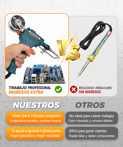 CONVIERTE REPARACIONES EN INGRESOS EXTRA: Pistola de Soldadura Profesional 60w + envio gratis + regalo
