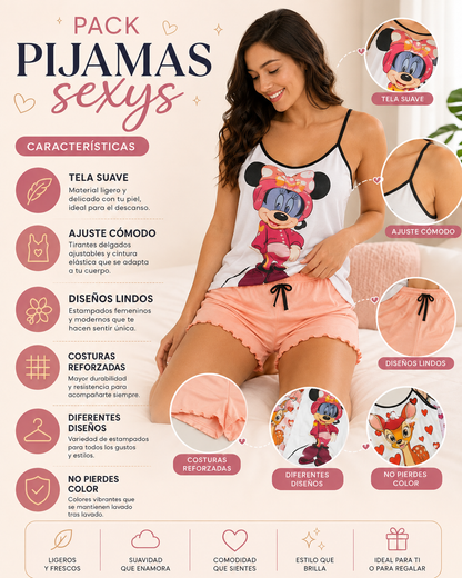PACK PIJAMAS COMPRA 4 Y LEVATE 6 + ENVIO GRATIS + REGALO