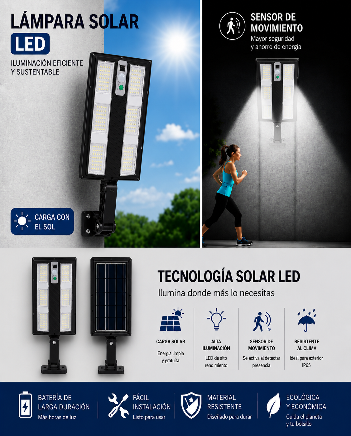 VOLTIX MAX — Convierte la Noche en Día, Factura en Cero + Envio Gratis 50cm y 6 Leds