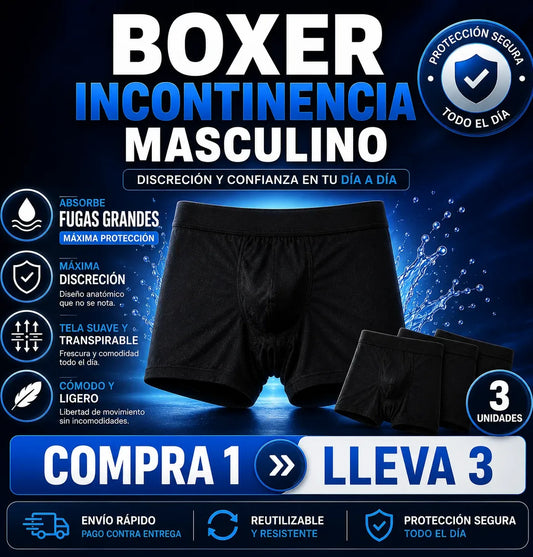 SecureBox  - Boxer Incontinencia (Pack 3 unidades) + Envio Gratis + Regalo